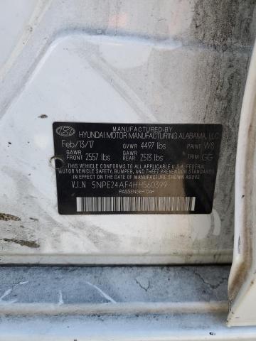 2017 HYUNDAI SONATA SE 5NPE24AF4HH560399