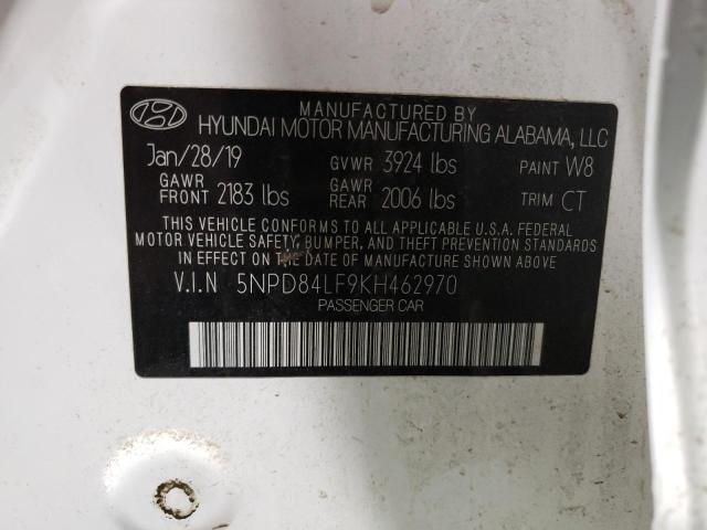 VIN 5NPD84LF9KH462970 2019 HYUNDAI ELANTRA no.12