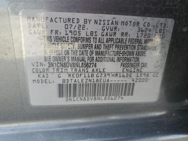 2022 NISSAN VERSA S 3N1CN8DV8NL856274