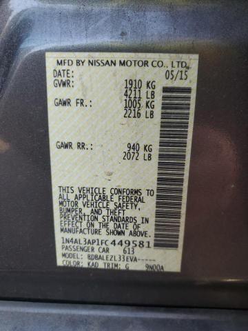2015 NISSAN ALTIMA 2.5 1N4AL3AP1FC449581
