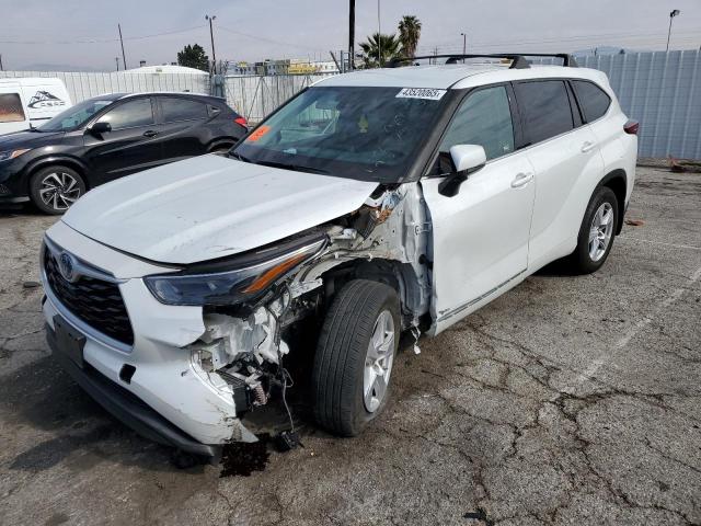 TOYOTA HIGHLANDER 2022 white  hybrid engine 5TDBBRCH6NS551272 photo #1