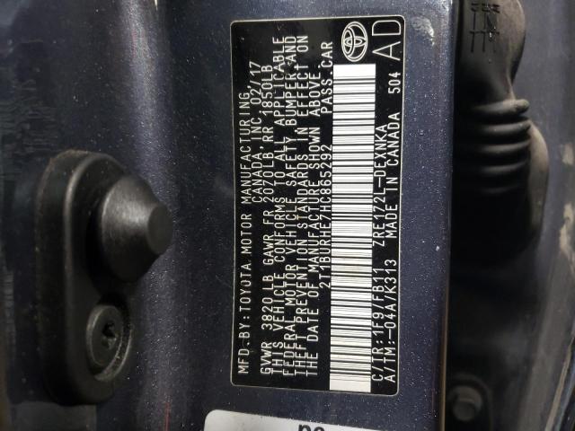2017 TOYOTA COROLLA L - 2T1BURHE7HC865292