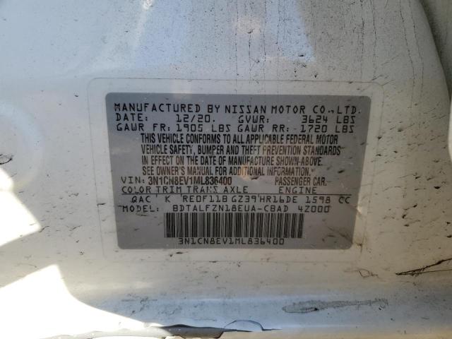 2021 NISSAN VERSA SV 3N1CN8EV1ML836400