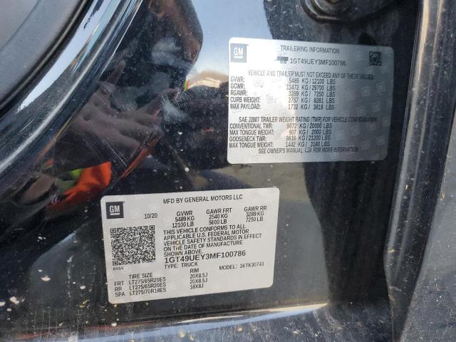 2021 GMC SIERRA K35 - 1GT49UEY3MF100786