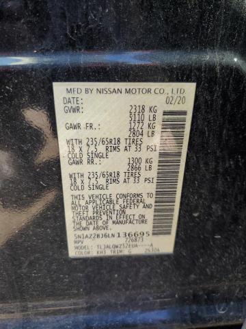 2020 NISSAN MURANO SV - 5N1AZ2BJ6LN136695