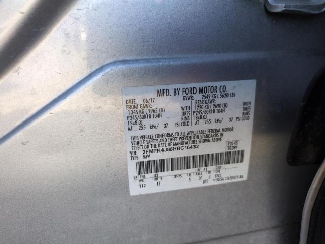2017 FORD EDGE SEL - 2FMPK4J88HBC16432