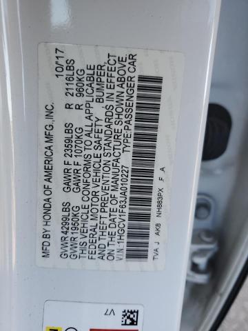 2018 HONDA ACCORD EXL - 1HGCV1F63JA010227