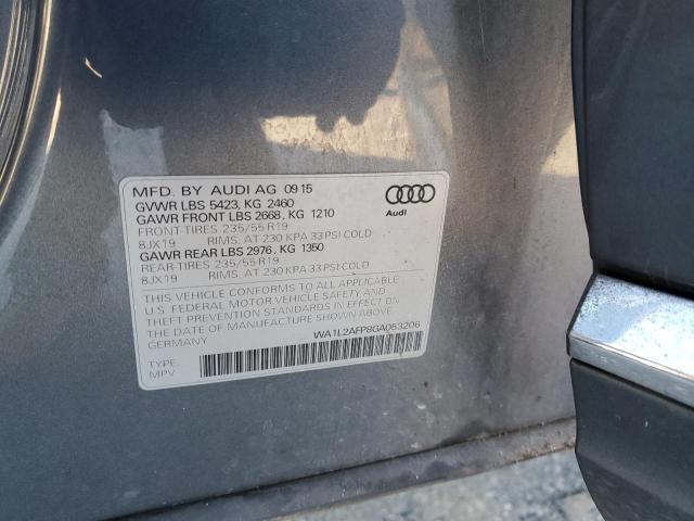 2016 AUDI Q5 PREMIUM - WA1L2AFP8GA053206