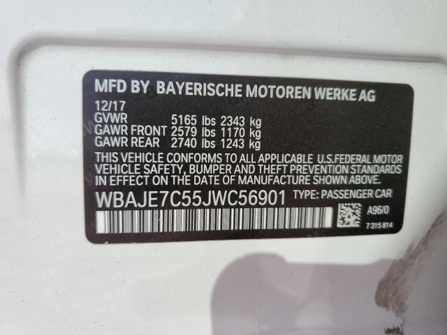 2018 BMW 540 XI WBAJE7C55JWC56901