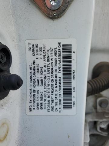 2017 HONDA CIVIC LX - 2HGFC2F57HH548344