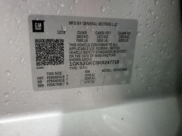 2019 GMC YUKON XL K - 1GKS2GKC0KR247718