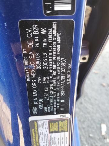 2017 KIA FORTE LX 3KPFK4A78HE038957