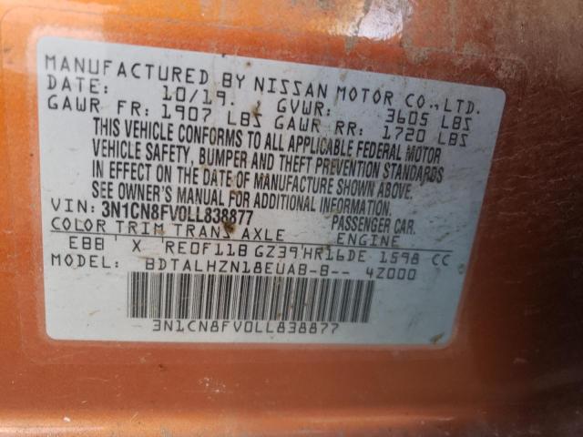 2020 NISSAN VERSA SR - 3N1CN8FV0LL838877
