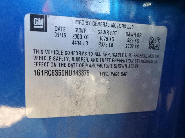 2017 CHEVROLET VOLT LT - 1G1RC6S50HU143375