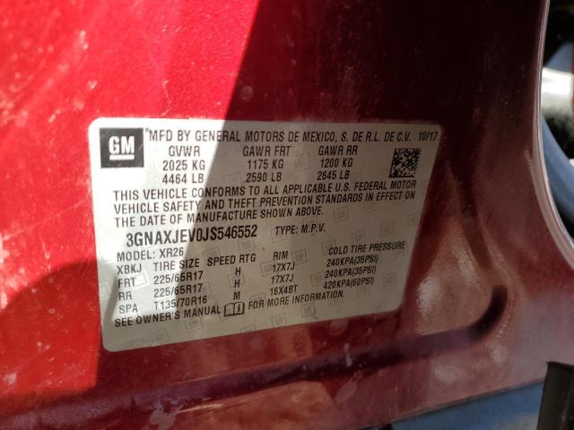 2018 CHEVROLET EQUINOX LT - 3GNAXJEV0JS546552