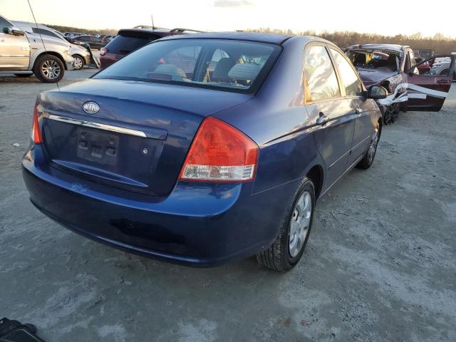 KIA SPECTRA EX 2007 blue  gas KNAFE121175380399 photo #4