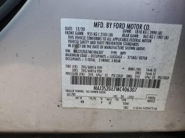 2021 FORD ECOSPORT S MAJ3S2GE7MC406307