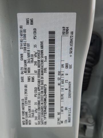 2021 FORD RANGER XL - 1FTER4EH5MLD48673