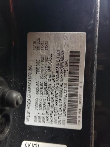 2016 HONDA CR-V EXL - 5J6RM4H70GL131100