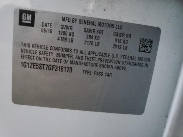 2016 CHEVROLET MALIBU LT - 1G1ZE5ST7GF316170