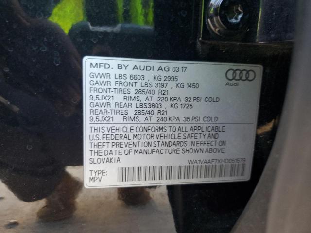 2017 AUDI Q7 PRESTIG WA1VAAF7XHD051579