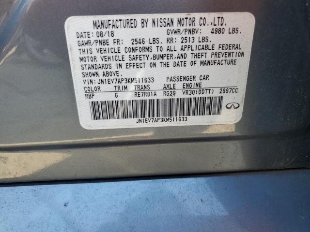 2019 INFINITI Q50 LUXE - JN1EV7AP3KM511633