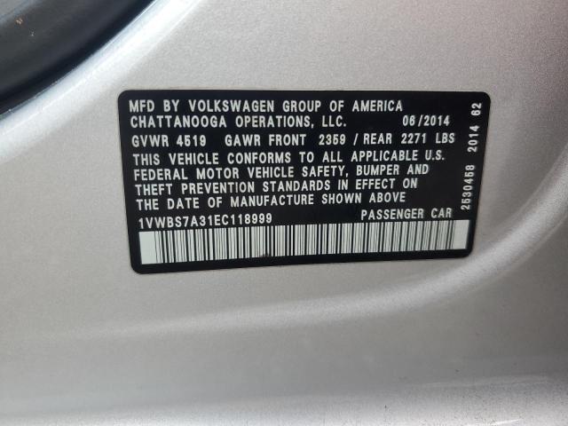 2014 VOLKSWAGEN PASSAT SE #3076428365