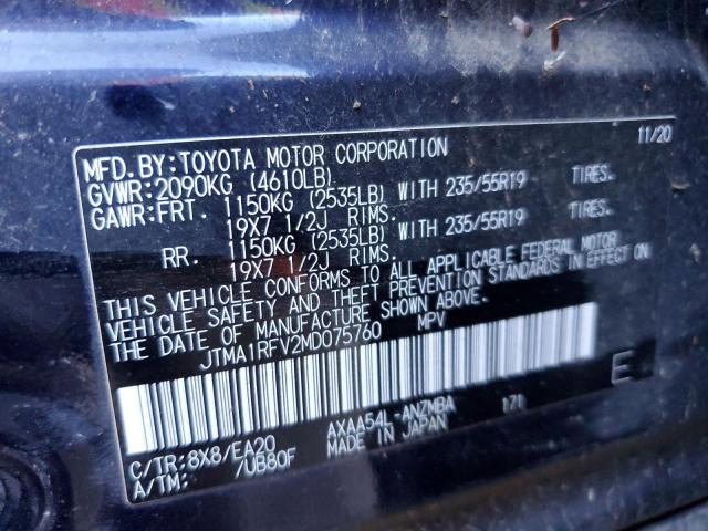 2021 TOYOTA RAV4 XLE P - JTMA1RFV2MD075760