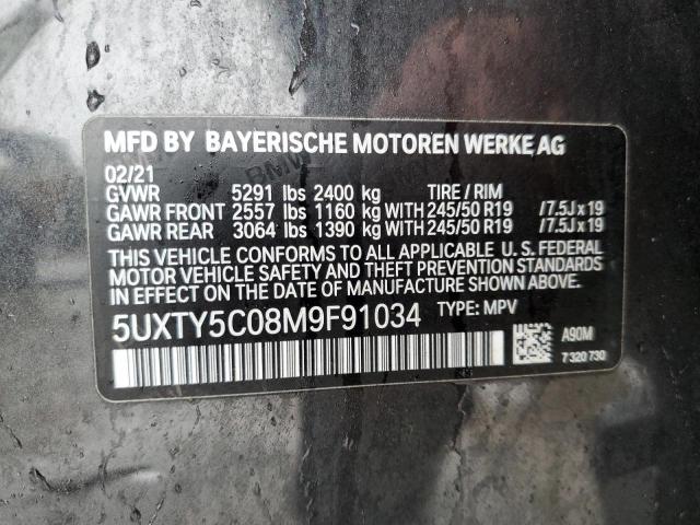 2021 BMW X3 XDRIVE3 5UXTY5C08M9F91034