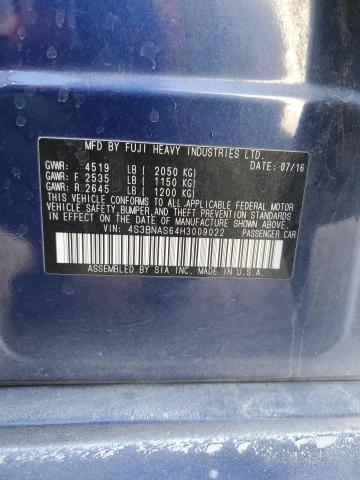 2017 SUBARU LEGACY SPO 4S3BNAS64H3009022