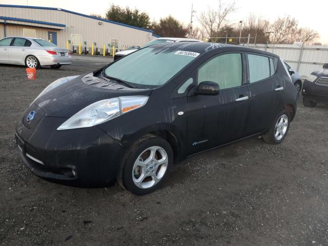 NISSAN LEAF SV 2012 black hatchbac electric JN1AZ0CP4CT017182 photo #1