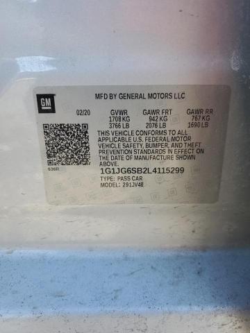 2020 CHEVROLET SONIC 1G1JG6SB2L4115299