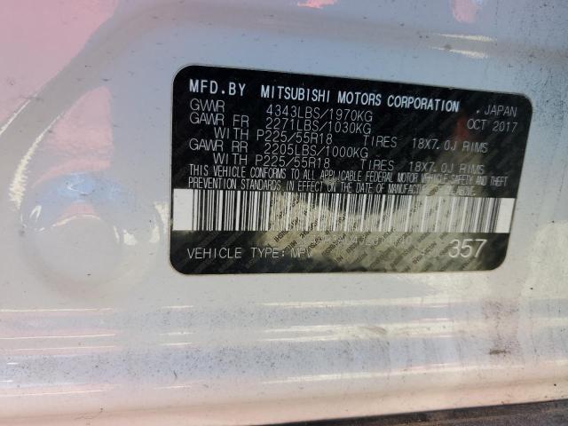 2018 MITSUBISHI OUTLANDER JA4AR3AU4JZ019140