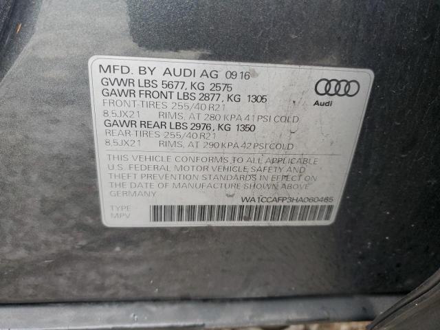 2017 AUDI SQ5 PREMIU WA1CCAFP3HA060465