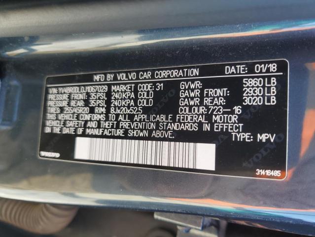 2018 VOLVO XC60 T8 IN YV4BR0DL0J1067029