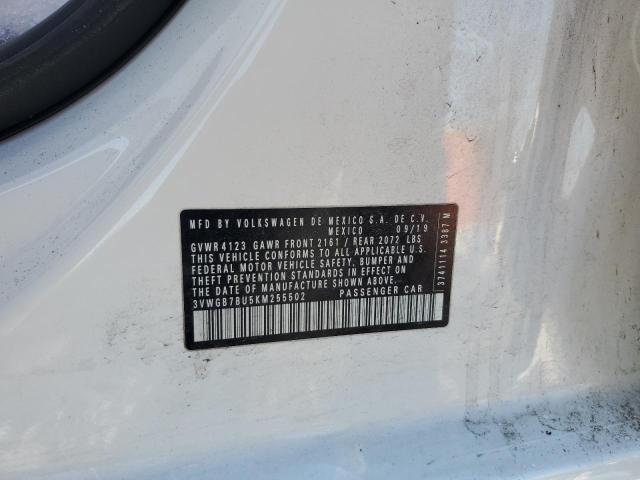 2019 VOLKSWAGEN JETTA SEL - 3VWGB7BU5KM255502