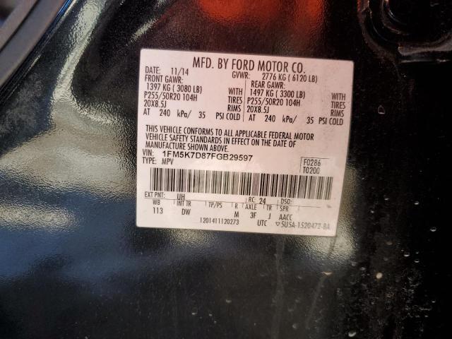 2015 FORD EXPLORER X 1FM5K7D87FGB29597
