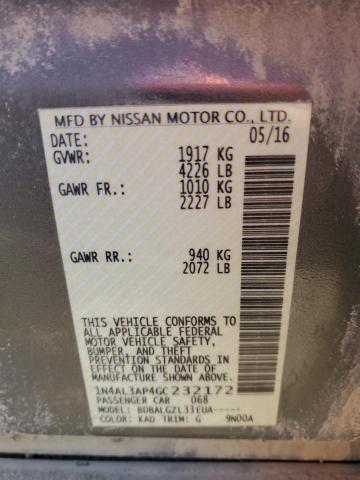 2016 NISSAN ALTIMA 2.5 - 1N4AL3AP4GC232172