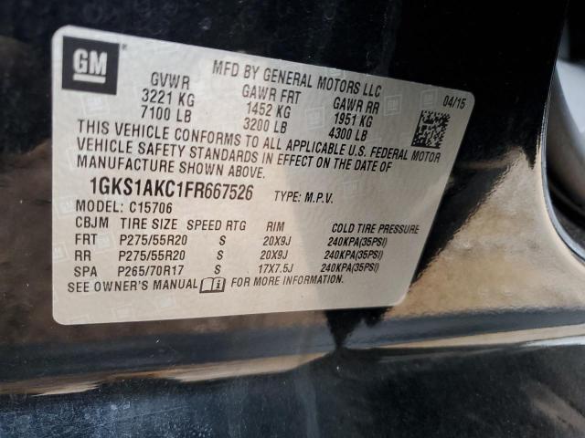2015 GMC YUKON SLE 1GKS1AKC1FR667526