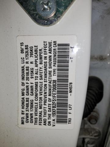 2015 HONDA CIVIC LX - 19XFB2F51FE700838