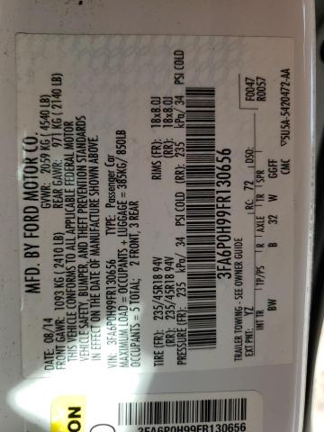 2015 FORD FUSION SE - 3FA6P0H99FR130656