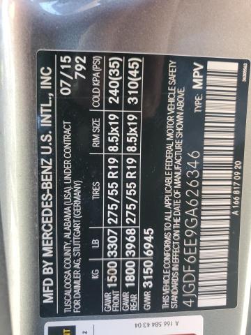 2016 MERCEDES-BENZ GL 450 4MA - 4JGDF6EE9GA626346