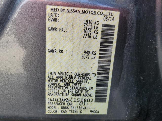2015 NISSAN ALTIMA 2.5 - 1N4AL3AP2FC151802