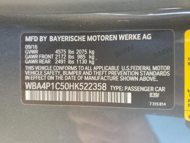 2017 BMW 440I WBA4P1C50HK522358