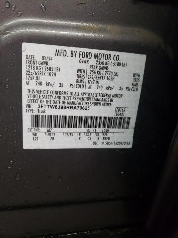2024 FORD MAVERICK X - 3FTTW8J98RRA70625