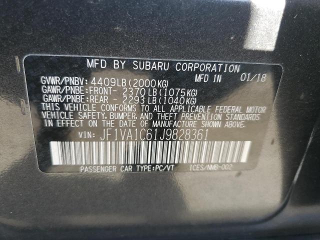 2018 SUBARU WRX PREMIU - JF1VA1C61J9828361