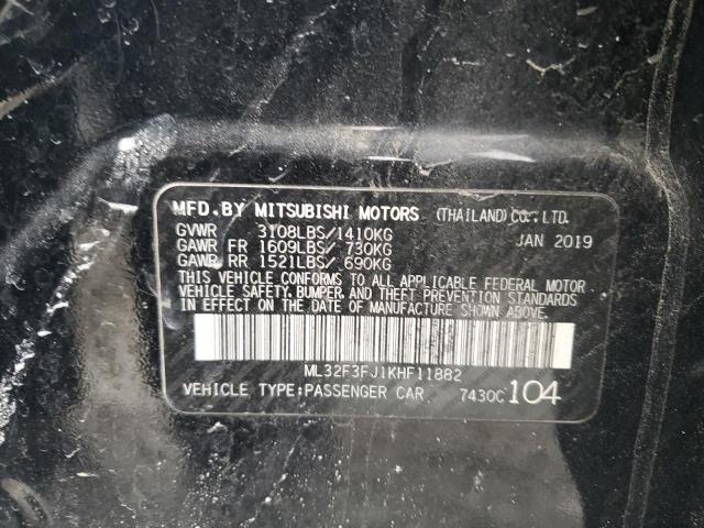 2019 MITSUBISHI MIRAGE G4 ML32F3FJ1KHF11882