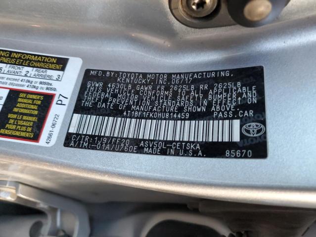 2017 TOYOTA CAMRY LE - 4T1BF1FK0HU814459