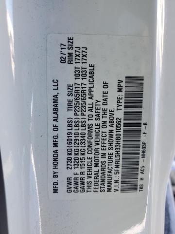 2017 HONDA ODYSSEY SE - 5FNRL5H33HB010562