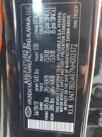 2022 HYUNDAI SANTA CRUZ - 5NTJBDAE7NH002372